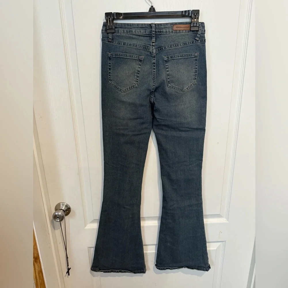 Kendall & Kylie Dark Blue Flare Jeans - Picture 3 of 3